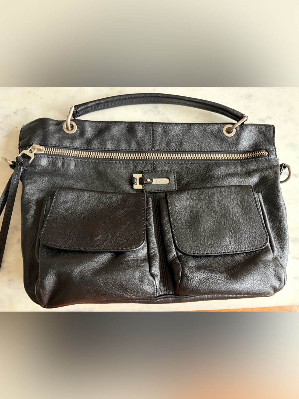 Max Mara Designer Handbag Genuine Leather 100%